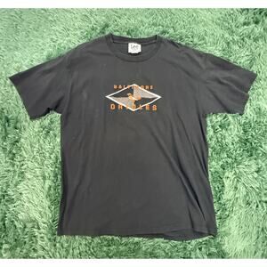 Vintage Lee Sport Baltimore Orioles MLB T-Shirt Black Men's XL Made in USA